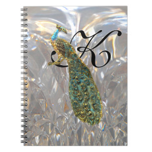 Cuaderno Monograma del encanto del pavo real