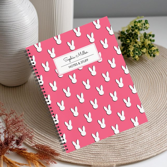 Cuaderno Monograma del guión de los cabezales de conejo bla (Subido por el creador)