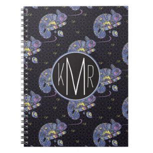 Cuaderno Monograma del lagarto el   de Zentangle