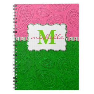 Cuaderno Monograma del modelo de Paisley