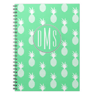 Cuaderno Monograma del modelo el de la menta de la piña