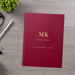 Cuaderno Monograma del nombre de oro de Borgoña