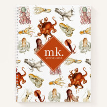 Monograma del patrón de los animales oceánicos Oct