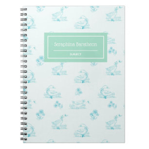Cuaderno Monograma del patrón de tocador de ganso de país