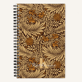 Cuaderno Monograma del patrón de William Morris Larkspur