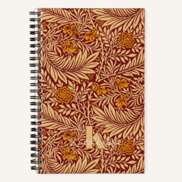 Cuaderno Monograma del patrón de William Morris Larkspur