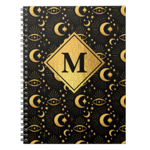Cuaderno Monograma del patrón lunar de las estrellas celest