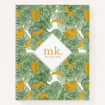 Monograma del patrón moderno de vegetación plástic