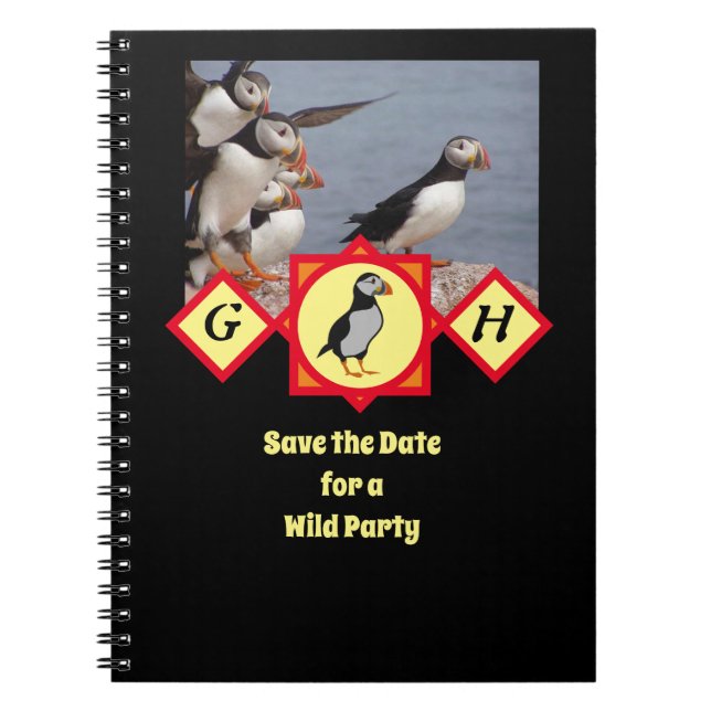 Cuaderno Monograma del Personalizado Adorable del atún de a (Frente)