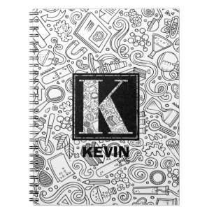 Cuaderno Monograma del Personalizado de ciencia - Carta par