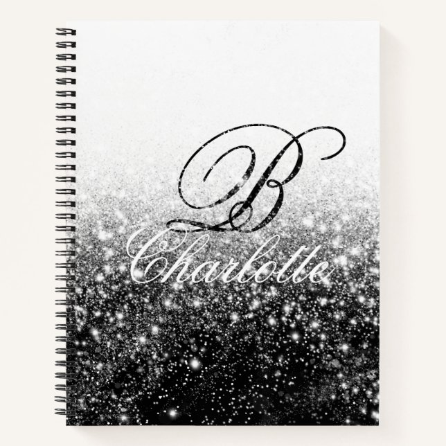 Cuaderno Monograma del Purpurina de la Girona Blanca Negra (Anverso)