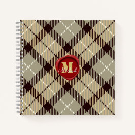 Cuaderno Monograma del sello de cera de cera personalizado 