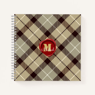 Cuaderno Monograma del sello de cera de cera personalizado 