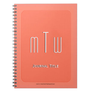 Cuaderno Monograma dignificado - Rosa guayaba