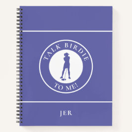 Cuaderno Monograma Divertido de Golf Log Game Day Progreso