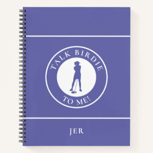 Cuaderno Monograma Divertido de Golf Log Game Day Progreso 