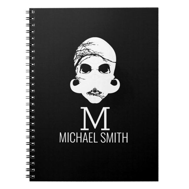 Cuaderno Monograma divertido de Mustache (Frente)