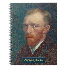 Cuaderno Monograma Dorado Personalizado de Arte Antiguo de 