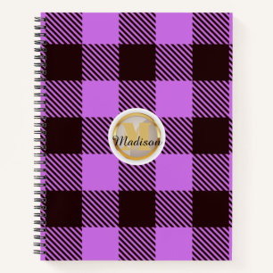 Cuaderno Monograma dorado personalizado Moda Orquídea Tartá