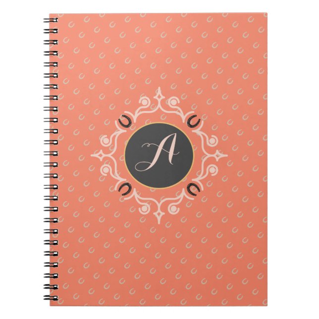 Cuaderno Monograma ecuestre Lucky Horse Shoe (Frente)