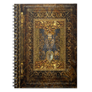 Cuaderno Monograma elegante del Victorian de Belldore