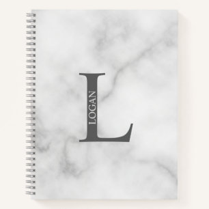 Cuaderno Monograma elegante personalizado y bloc de notas d