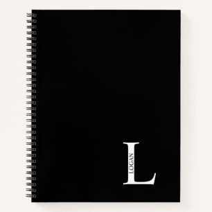 Cuaderno Monograma elegante personalizado y bloc de notas d