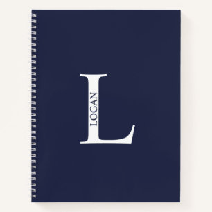 Cuaderno Monograma elegante personalizado y bloc de notas d