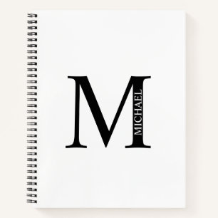 Cuaderno Monograma elegante personalizado y bloc de notas d