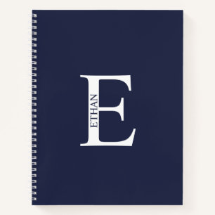 Cuaderno Monograma elegante personalizado y bloc de notas d
