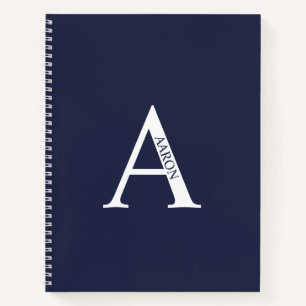 Cuaderno Monograma elegante personalizado y bloc de notas d