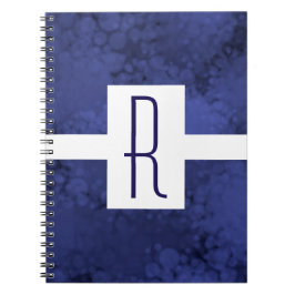 Cuaderno Monograma Especinado Azul