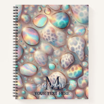 Cuaderno Monograma Estampado en Leopardo Ópalo Fem