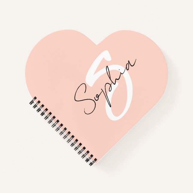 Cuaderno Monograma Estudio de caligrafía Notas Binante Con  (Anverso)