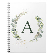 Monograma Eucalyptus Verde Blanco Botánico