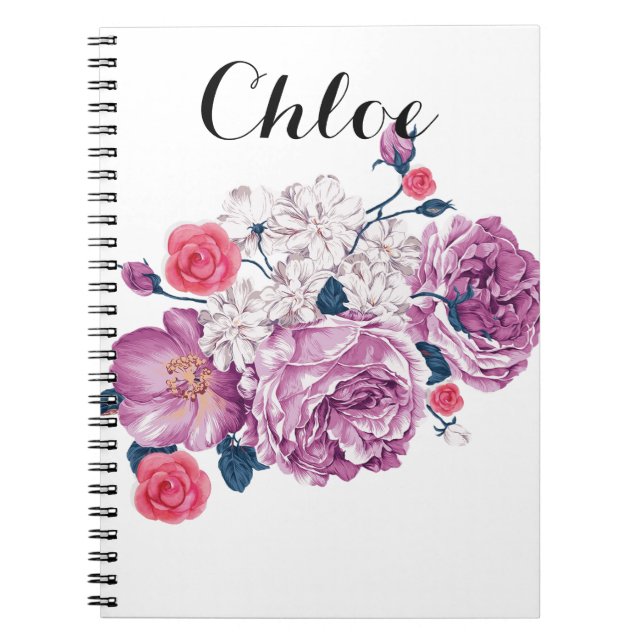 Cuaderno Monograma floral (Frente)