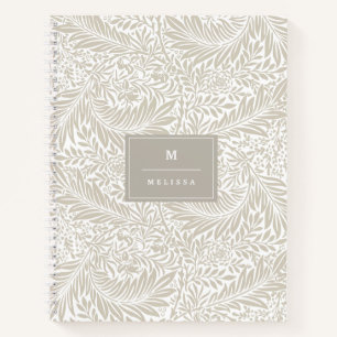 Cuaderno Monograma Floral Foliage William Morris Elegant
