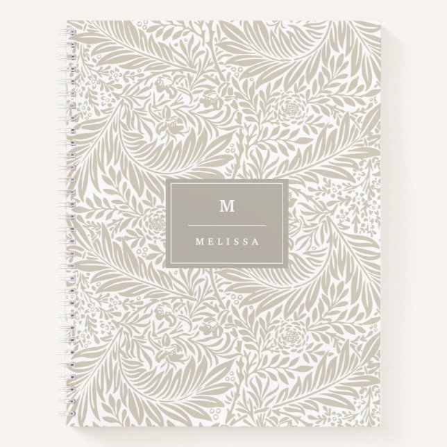 Cuaderno Monograma Floral Foliage William Morris Elegant (Anverso)