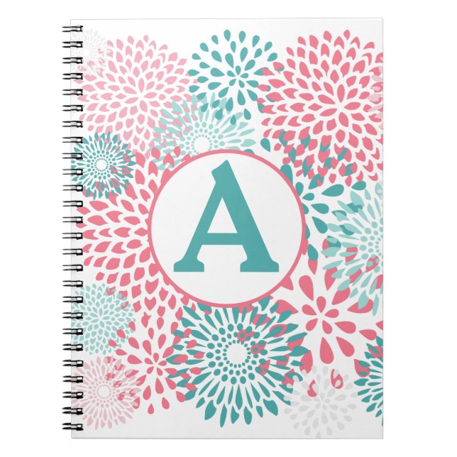 Cuaderno Monograma Floral Rosa (Frente)