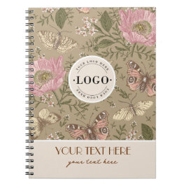 Cuaderno Monograma florero botánico moderno