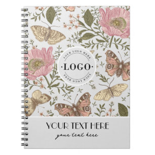 Cuaderno Monograma florero botánico moderno