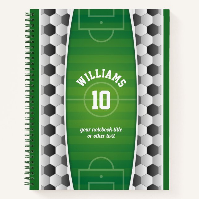 Cuaderno Monograma Fútbol estadio Ball Sport Verde (Anverso)