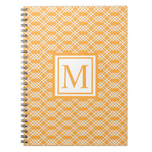 Cuaderno Monograma geométrico moderno de Entramado Mango So