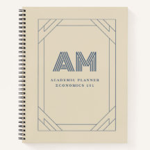 Monograma geométrico personalizado de arena azul c