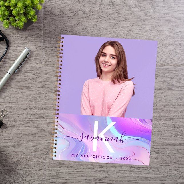 Cuaderno Monograma holográfico del personalizado de Sketchb (Subido por el creador)