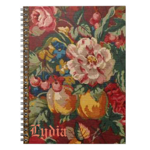 Cuaderno Monograma inglés del estilo del libro viejo del