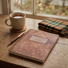 Cuaderno Monograma inicial de impresión de cervatillo de Ac