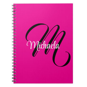 Cuaderno Monograma inicial de nombre moderno minimalista ro