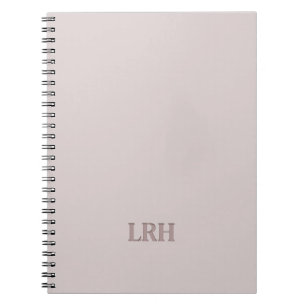Cuaderno Monograma inicial Minimalista de doble capa neutra