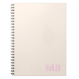 Cuaderno Monograma inicial simple y moderno